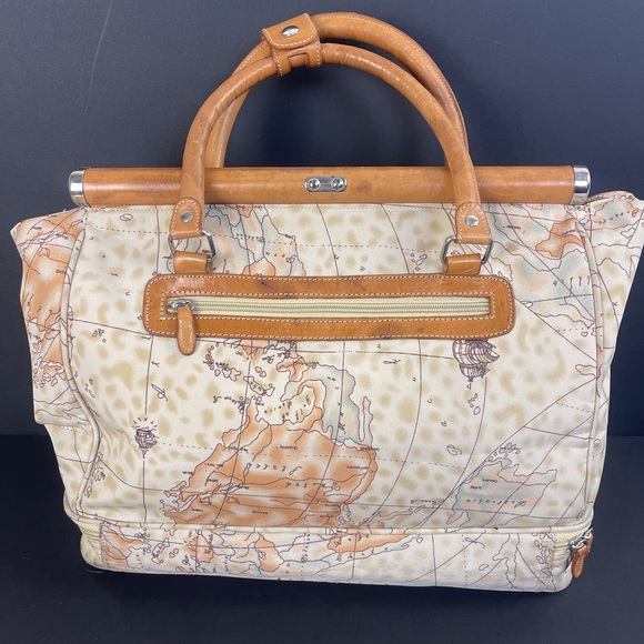 Freds Intl Wanderlust Map Bag With Leather Top Handles - Picture 2 of 16